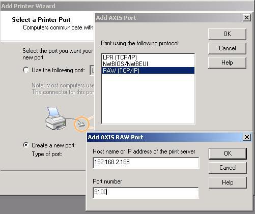 Next -> Create New Port -> Choose AXIS Port 4. Click NEXT after AXIS Port. 5.