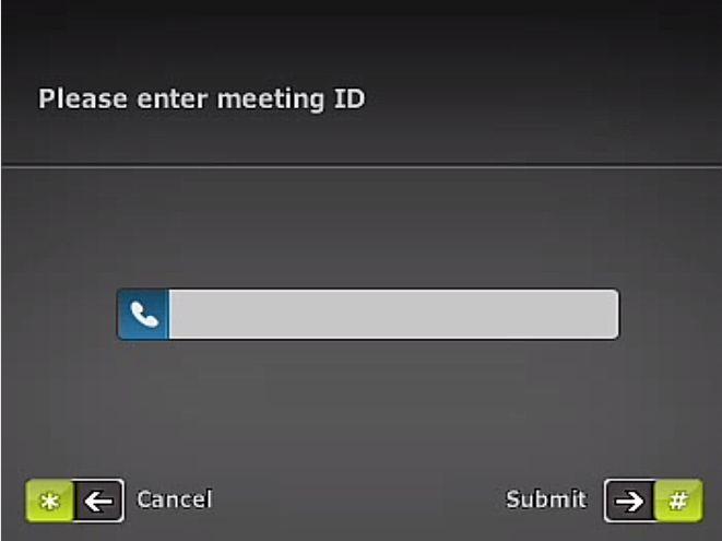 meeting (see options below), and to dial other users into the meeting from a meeting menu. Calling usage fees apply when dialling from the meeting to another party.