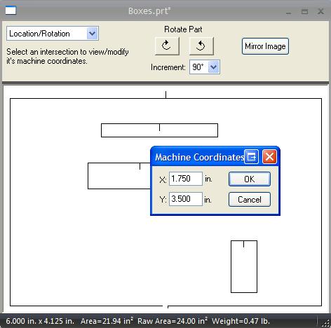 This checkbox turns on the precut edge feature. When it is checked, the software will look for a straight edge located at the bottom of the part.