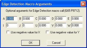 The macro is called with the X argument equal to the X axis length specified in the nesting parameters for each sheet and the Y argument equal to the Y axis width of the sheet The X axis length for a