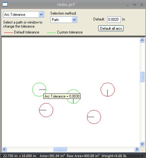 Intersection - The mouse is used to click on individual intersections. If a selected intersection meets the maximum angle criteria, a corner loop is added.
