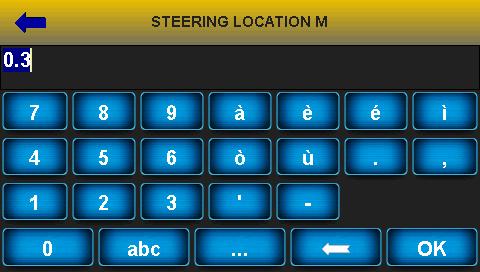 vehicle. 1 1) Select to enter the GPS Steering Location.