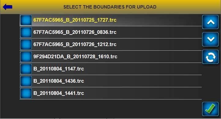 4) Download boundaries from device To import boundaries recorded with mobile device, connect it to the PC (see hardware manual for more info about connecting the device to the PC) and select, a