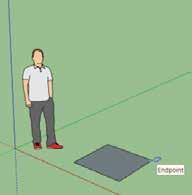 Click once on the ground near Mike s feet to set one corner of your box.