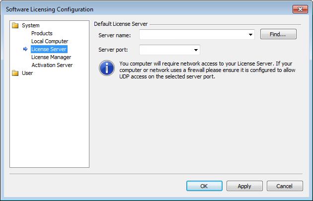 To change or manually specify the License Server: 1. Run the License System and User Settings from the Windows Start menu, Start > Programs > Tekla > Structural > Licensing 2.