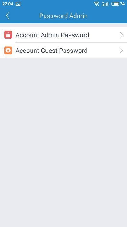 Password to change your account password.