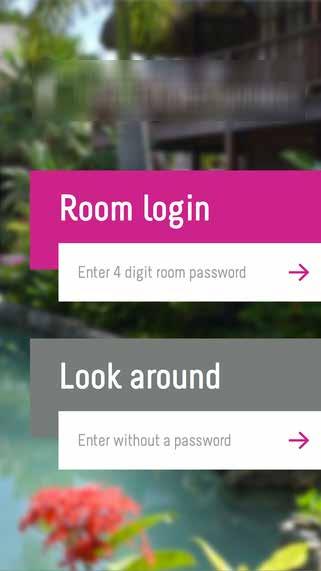 Guest can login using their room credential They can chat with other guest or resort support. Guest can upload their trip photo.