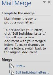 The last step allows you to either print your letters or edit individual letters as needed.