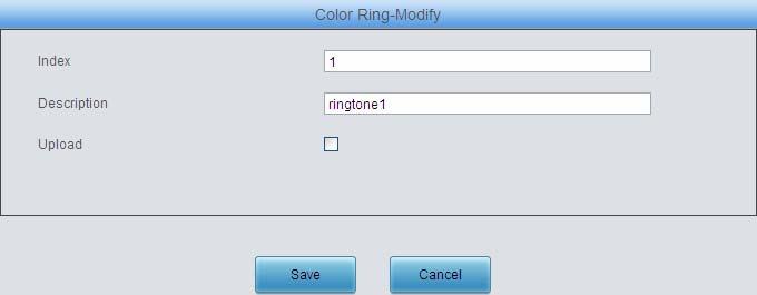 Figure 3-49 Color Ring Management Interface Click Modify in Figure 3-49 to modify the configuration of the color ring. See below for the color ring modification interface.