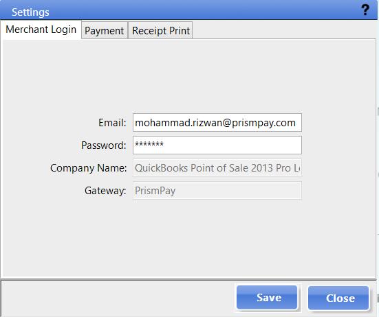 Payment: The payment tab is the second tab under the settings screen. There are two sections under this tab.