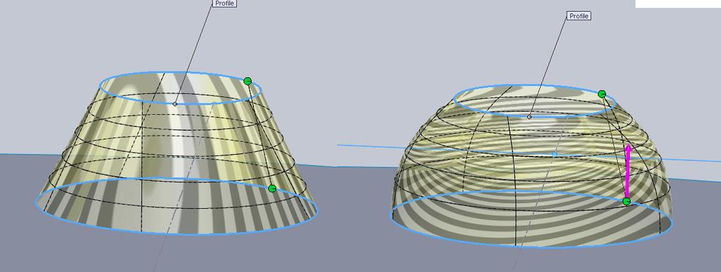 Step23. Finishing the Bottom of the Speaker Here is a side by side shot of the loft with and without the tangency added.