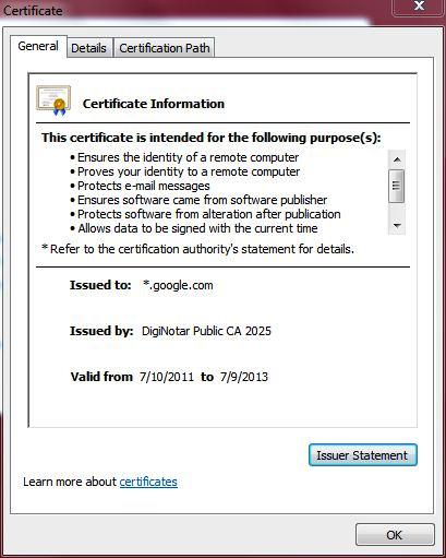 This appears to be a fully valid cert using normal browser validation rules.