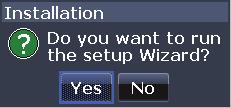 Basic Operation Setup wizard The Setup wizard will appear when the unit is turned on for the first