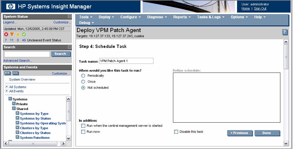 9. View task results in the VPM Events list after the task completes. Removing patches Only patches that can be removed appear on the patch removal page.