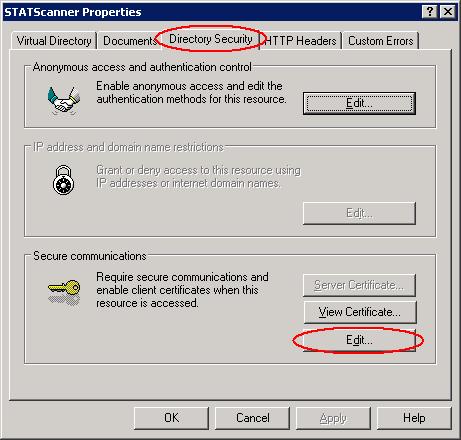 f. Clear the Require secure channel (SSL) option, and click OK>OK.