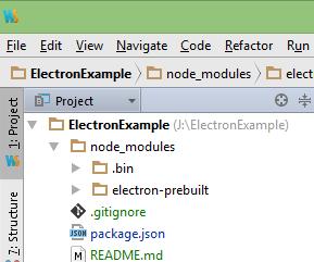 On successful installation of electron prebuilt we can find a node_modules directory created inside the ElectronExample directory.