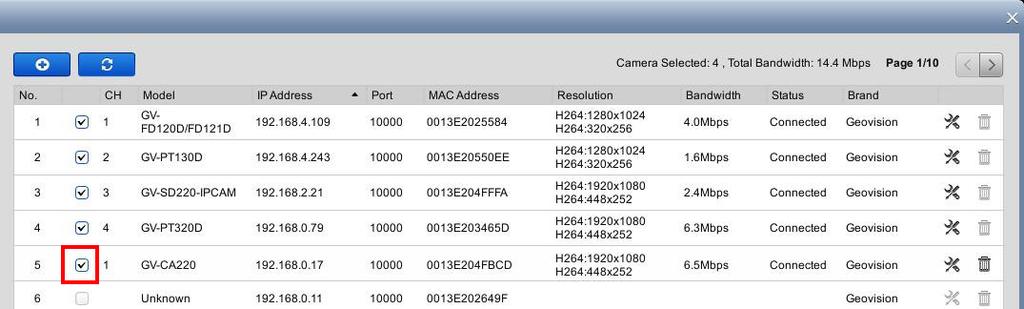 To add multiple cameras, repeat step 2, type the number of cameras you want to create in the Add Camera column.