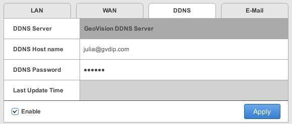 [DDNS] DDNS (Dynamic Domain Name System) provides a convenient way of accessing the GV-SNVR when using a dynamic IP address.