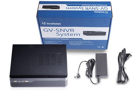 1 Introduction 1.3 Packing List You can choose to purchase a GV-SNVR package or a bundled package which includes 4 GV-Target IP Camera of your choice and a GV-PoE switch. 1.3.1 GV-SNVR Package GV-SNVR0400F 1.