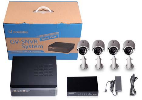 1.3.2 Bundled Package for GV-SNVR0400F 1. GV-SNVR0400F Package x 1 2. Target IP Camera x 4 3.
