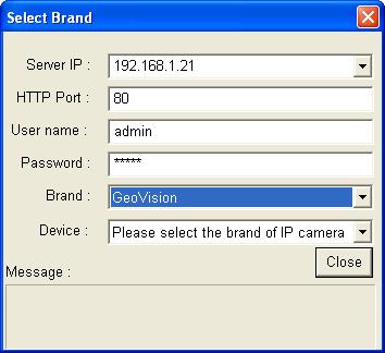 Figure 7-2 2. Select Install IP Camera, and select the number of IP Cameras you want to link to, and click Configure. This dialog box appears.