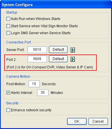Configure on the window menu, and select System Configure to display this dialog box.