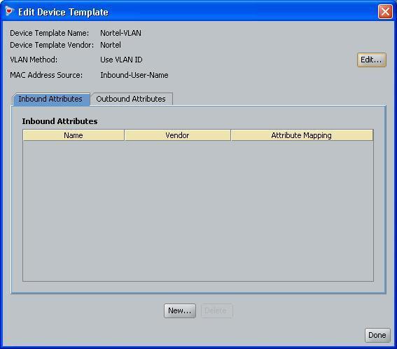 IDE Step 3 Click on Done to complete configuration Please note that you must change the Avaya switch device template MAC Address Source from the default setting of