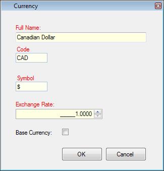 General Settings 6. To update the exchange rates of other currencies in relation to the base currency (the base currency is automatically given an exchange rate of 1.