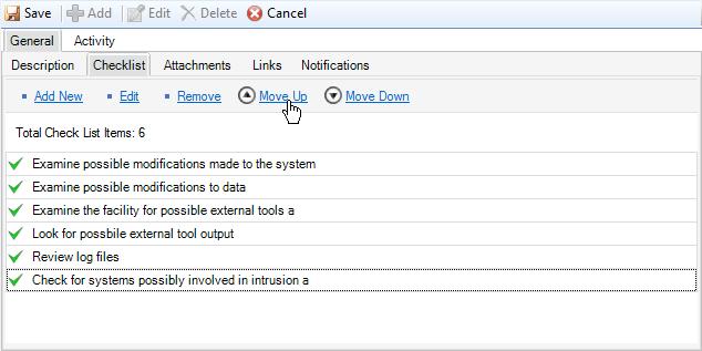 The next time an activity with the specified parameters is created the system will automatically activate the SOP option in Perspective and Perspective DispatchLog and display the interactive