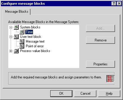 4.3 Working with Message Blocks Procedure 1. Select the "Message Blocks" folder in the navigation window. 2. Select "Message Blocks..." in the shortcut menu.