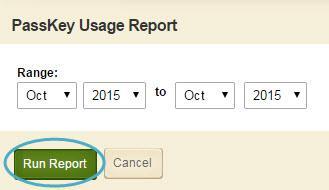 Choose the dates for the report from the drop-down lists. 6.