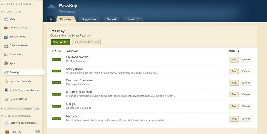Blackboard Web Community Manager PassKey Manager Introduction Blackboard Web Community Manager PassKey Manager is an enterprise single sign-on management solution for K-12 school districts.