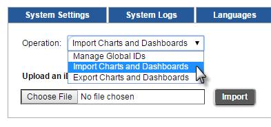 110 idashboards Administrator s Manual 3 Figure 11-23 Criteria for Export Charts and dashboards may be exported separately. Each has their own criteria for exportation.