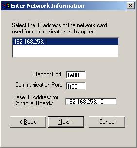 12. Verify the file server s IP address. Figure 8. 13. Verify the Network settings.