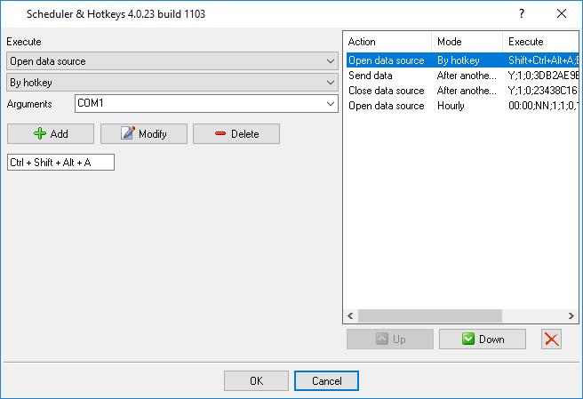 3 Scheduler & Hotkeys plugin 5 Configuring the module It is very easy to configure the module (fig. 1). You should define one or more tasks and specify when they should be performed.