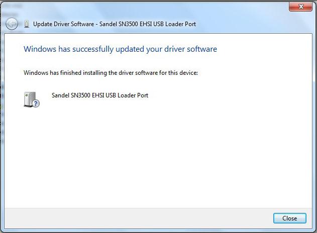 11. Windows will install the driver and display the message Windows has successfully updated your driver