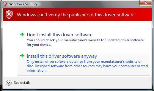 9. A warning message Windows can t verify the publisher of this driver software will appear. Click on Install this driver software anyway. 10.