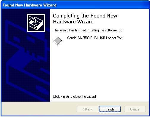 If installing from a CD-ROM, the file will be located in the Sandel\USB Driver folder. Click on Next.