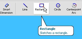 SolidWorks Exercise Click on Rectangle.