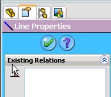 Line properties will appear and Line