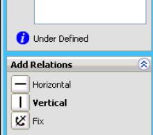 the VERTICAL button on the ADD RELATIONS