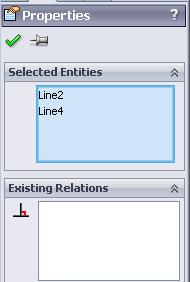 SolidWorks Exercise Click on the RIGHT vertical line, then hold down the CTRL button.