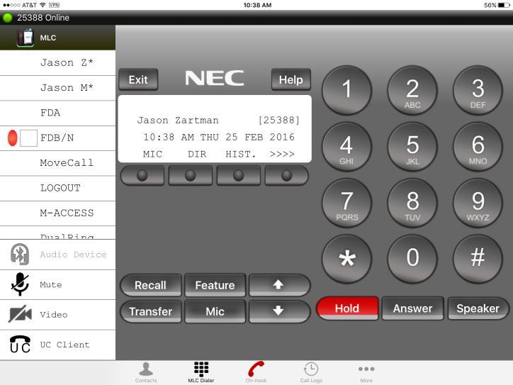 Overview NEC s Multiline Client (MLC) Mobile re-invents the office telephone by integrating the traditional desktop phone to your iphone / ipad / Android Phones / Android Tablets into one innovative,
