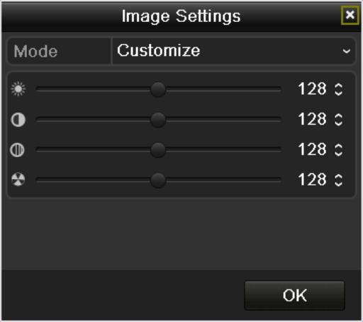 4 Image Settings- Preset You can also choose the Customize mode to set the image parameters