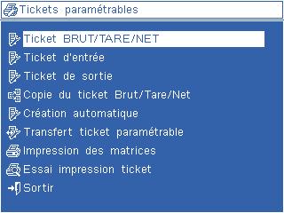 Ticket paramétrable Configu