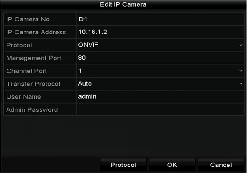 1. Click the icon to edit the parameters; you can edit the IP address, protocol and other parameters. Figure 2.