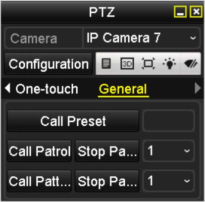 OPTION 2: In the Live View mode, you can press the PTZ Control button on the front panel or on the remote control, or choose the PTZ Control icon, or select the PTZ option in the right-click menu.