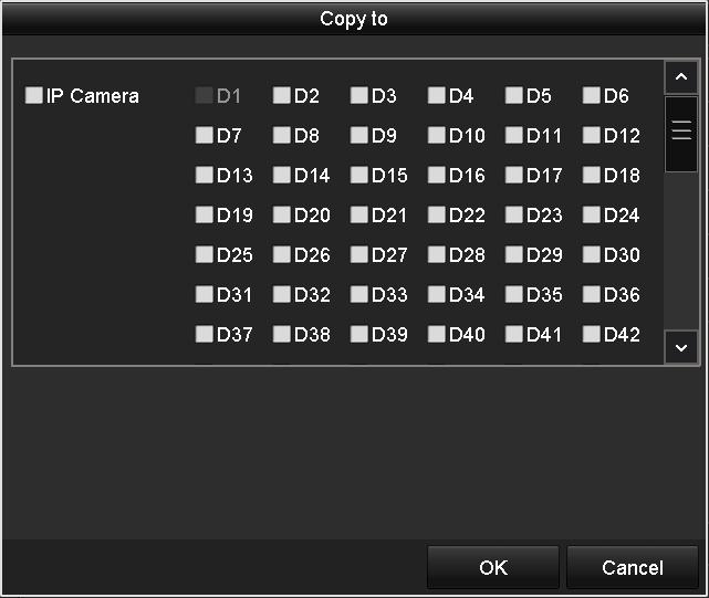 Select a camera for which you want to configure quota. 4. Enter the storage capacity in the text fields of Max. Record Capacity (GB) and Max. Picture Capacity (GB). 5.