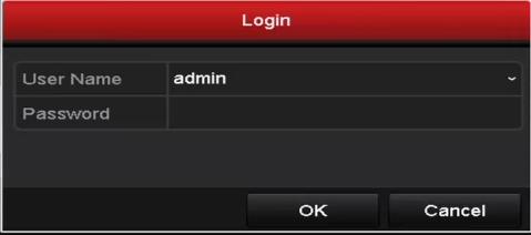 2.5 Login and Logout 2.5.1 User Login Purpose: If NVR has logged out, you must login the device before operating the menu and other functions. 1.