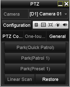 OPTION 2: In the Live View mode, you can choose the PTZ Control icon in quick setting bar, or select the PTZ option in the right-click menu.
